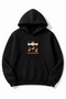 Oversized Black Unisex Merry-Go-Round Printed Sweatshirt