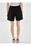 Two Mt Shop Quality Lcw Vision Black Women's Shorts with Elastic Waist - 4