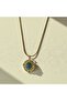 316L Steel Necklace with Turquoise Stone Authentic Model 42+5cm - 3