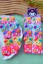 Girl's Colorful Rubber Buckle with Butterfly Figure 5 Pairs 10 Pieces
