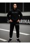 Men's Black Hooded Tracksuit Set Balance