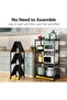 4-Tier General Purpose Folding Shelving Unit, Sturdy Storage Rack with Rolling Wheels, 4-Tier Organizer - 2