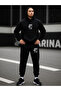 Men's Black Hooded Tracksuit Set Just Dont Quit
