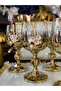 6-Person Brushed Titanium Gold Coffee Side Water Glass Goblet 150 ML