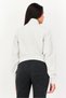 Women Sportswear Fit Long Sleeve Outdoor Sweatshirts, Light Grey - 2