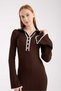 Polo Neck Ribbed Dress