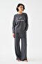 Women's Smoked Sagittarius Oversized 2 Thread Tracksuit Home Wear Set - 4