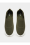 Olive Knit Slip-On Sneakers - 5