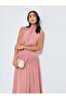 Pink Pleating Waist Sleeveless Maxi Dress - 3