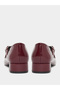 Burgundy Patent Square Toe Mary Jane Shoes - 5