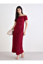 Women Off Shoulder Textured Knit Maxi Dress - 2