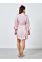 Satin Ruffle Detail Robe - 4