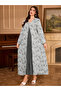 Floral Print Pleated Detail A-Line Maxi Jalabiya - 4