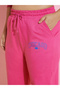 Plus Size Pink Chicago Print Jogger - 4