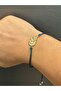 Zircon Stone Embroidered Leaf Women's Cord Bracelet - 2