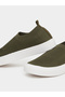 Olive Knit Slip-On Sneakers - 3