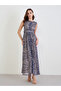 Blue All Over Print Sleeveless Maxi Dress - 3