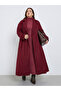 Plus Size Regular Fit Wool Like Buttoned Coat