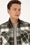 Men's Light Khaki Long Sleeve Plaid Shirt with Pockets 50308257-Vr183 - 2