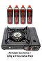 Two Way Portable Camping Stove with 4 Butane Cartridges