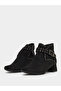 Black Studded Buckle Ankle Boots - 3