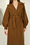 Balloon Sleeve Lined Stamp Coat - 6