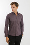 Long Sleeve Snap Fastener Stretch Fabric Koton Men's Shirt Rotation Print - 4