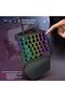 V500 One-Handed 35-Key Keyboard with Built-in USB Converter Back Light - 5
