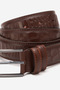 Genuine Leather 3.5cm Men's Crocodile Classic Belt 508 Brown - 3
