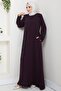 جلد مطرز باللون البرقوقي HM2849 - 3