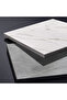 Light luxury modern simple round small apartment coffee table rock plate 70cm Grey&White - 3