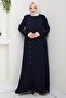 جلد مطرز باللون الأزرق الداكن HM2849