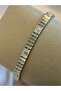 Cut Plate Detail Steel Bracelet Gold - 3