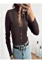 Stand-Up Collar Buttoned Knitwear Sweater - 2