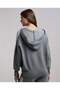 Stripe Detail Hooded Cardigan with Zipper Closure - 4