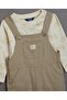 Printed Top & Solid Dungaree Set - 4