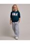 Printed Sweatshirt with Crew Neck and Long Sleeves - 3