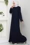 جلد مطرز باللون الأزرق الداكن HM2849 - 3