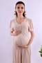 Maternity Maternity Nightgown Set with Effortt Beige Dressing Gowns - 7