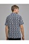 Patterned Shirt with Revere Collar and Short Sleeves - 5
