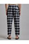 Plaid Lounge Pants with Drawstring Waist - 4