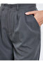 Women Grey Solid Pleated Wide Leg Pants - 3