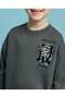 Printed Sweatshirt with Crew Neck and Long Sleeves - 4
