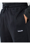 Men Black Embroidered Oversized Joggers - 3