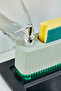Gözde - Modern Liquid Soap Dispenser Practical Design with Transparent Color Base and Sponge Compartment (550 ml) - 3
