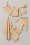 Baby Girl Baby Boy Organic 100% Cotton 7-Piece Newborn Hospital Discharge Set (Including Blanket)