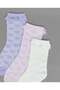 3 Pack Self Patterned Crew Socks - 5