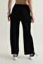 Women's Modal Pants with Pockets, Elastic Waist, Wide Legs - 4