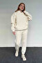 Women's 3-Ply Oversize Cap Hooded Elasticated Tracksuit Set