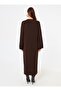 Knitwear Hijab Dress - Brown - - 6